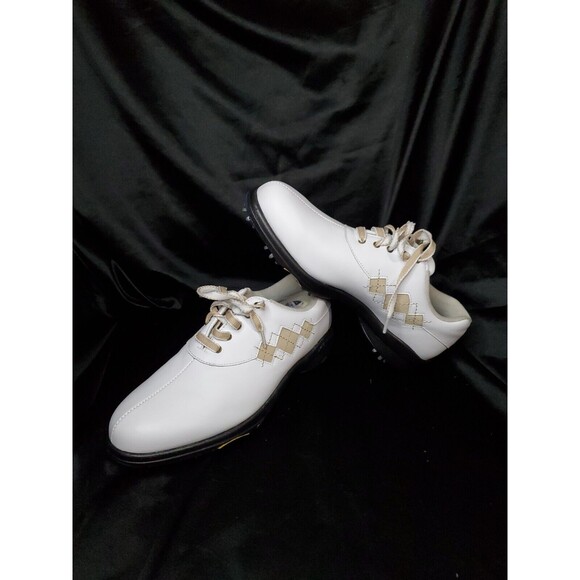 Footjoy Golf Shoes 7.5 M Extra Comfort Sneakers White Leather 98530 W/Accessory - Picture 2 of 11